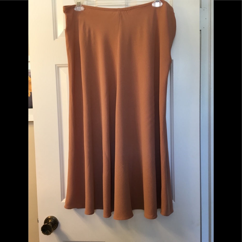 Eileen Fisher silk skirt in dusty peach.